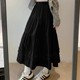 French retro white skirt for women in spring and autumn, summer high-waisted A-line puffy lace cake skirt skirt