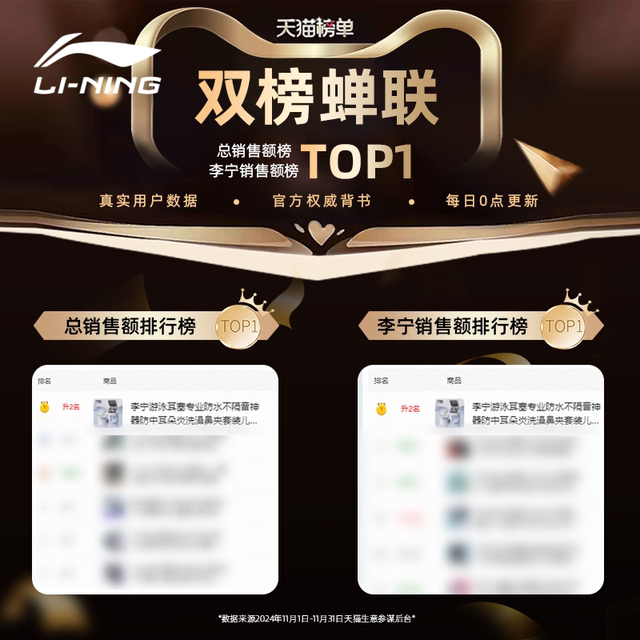 Li Ning swimming earplugs, professional waterproof and non-soundproof artifact to prevent otitis media, bathing nose clip set, children and adults