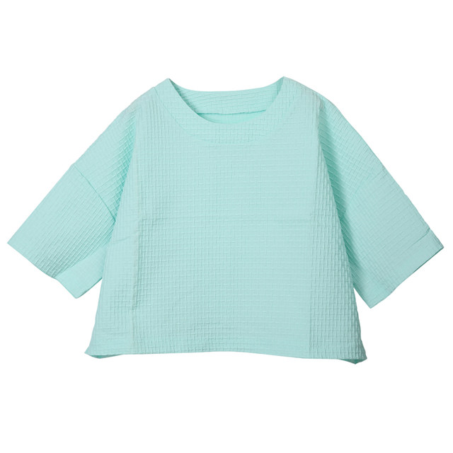 Foreign trade list, loose large size, round neck solid color pullover T-shirt for fat mm, short style, versatile, casual, short-sleeved, simple for age