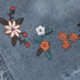 Retro embroidery A -line denim skirt slightly fat size loose, old skirt, spring and summer new versatile medium long skirt