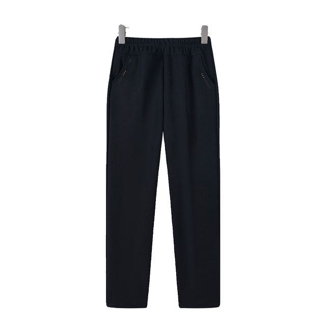 Middle-aged and elderly women's thickened grandma's winter clothing plus velvet trousers spring and autumn elastic high-waist plus fat plus size mother's pants