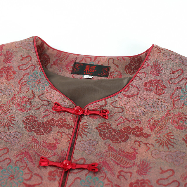 Middle-aged and elderly vest female grandma spring clothing plus fat plus size horse clip old lady coat mom old man spring and autumn vest