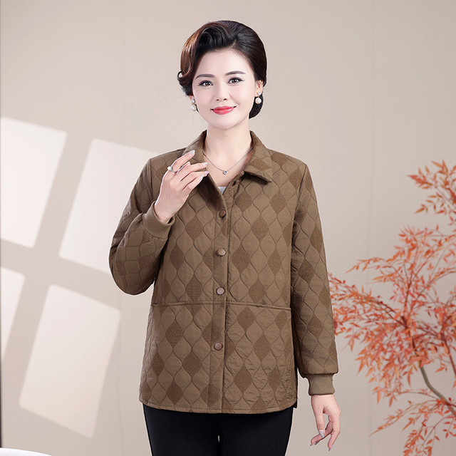 2025 new mother autumn suit plus fat plus size middle-aged and elderly spring and autumn top special body middle-aged thick coat for women