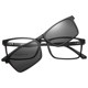 New five-in-one myopia glasses and sunglasses, colorful dual-purpose magnetic large-face round frame men and women trendy prescription sunglasses