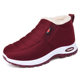 Women's cotton shoes, flat mother's shoes, middle-aged and elderly women's winter velvet thickened warm old Beijing cloth shoes, non-slip soft-soled women's shoes
