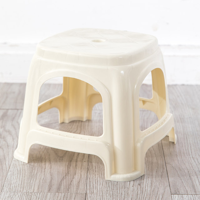 Plastic stool thickened household living room adult dining chair high stool non-slip plastic stool coffee table small stool stackable