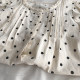 Gentle and chic small dot printed lace lace splicing short-sleeved age-reducing shirt doll shirt versatile student cotton t
