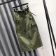 Military green high-waist denim skirt for women in spring and summer 2025 fashionable loose casual and versatile A-line work dress
