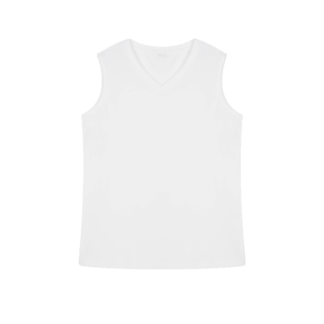Mohan Yimei casual V-neck sleeveless slit basic vest T-shirt 2025 summer new versatile vest T-shirt for women