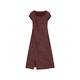 Mohan Yimei casual U-neck pleated side slit white T-shirt skirt 2025 summer new design dress for women