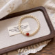 Uncle Li’s store Natural red agate pearl bracelets are stacked with versatile new Chinese style high-end white bracelets