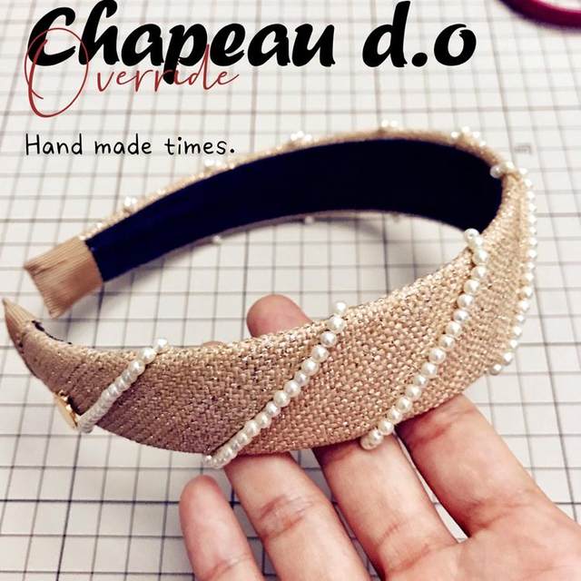 Buny Korean imported milky white curved hairband good toughness durable handmade DIY cloth hairband production auxiliary materials