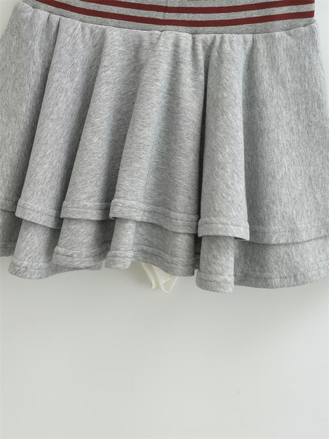 Xiaoguzi Summer Sweet Sports Wind Wind Wind Skin Skirt Patient Striped Cake Cake Skirt A -line Skirt Female Woman