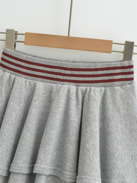 Xiaoguzi Summer Sweet Sports Wind Wind Wind Skin Skirt Patient Striped Cake Cake Skirt A -line Skirt Female Woman