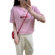 Lan Ruoshui large size women's sweet age reduction love print T -shirt is thin and lean mm summer clothing covered with loose belly