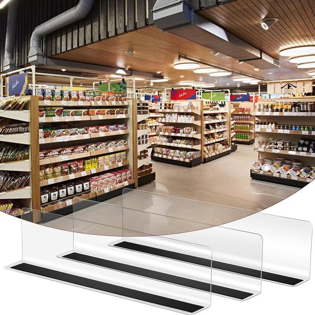 2mm thick supermarket plastic shelf commodity partition PVC tablet convenience store cargo product warehouse shelf classification baffle
