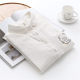 Small fresh cartoon cat embroidered double-layer cotton gauze long-sleeved white shirt for women in spring and autumn new loose casual shirt top
