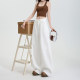 La Chapelle Puella white wide-leg pants loose casual comfortable lazy and slim simple classic jeans