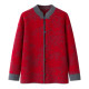 
2025 autumn and winter new middle-aged and elderly women's thickened stand-up collar Chinese style buckle 100% pure wool sweater mother's jacket