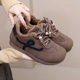 2025 new winter old Beijing cotton shoes soft non-slip warm moral training shoes plus velvet and thickened one-step mom cotton shoes
