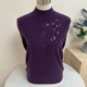 Autumn and winter knitted wool sweater sweater 100% pure wool half turtleneck solid color warm mother's wear middle-aged and elderly bottoming shirt