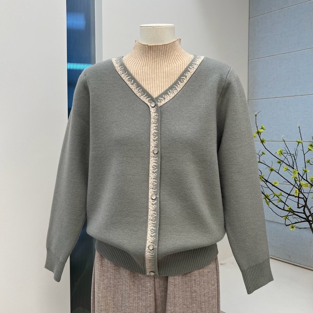 Winter warm mother's wear half turtleneck fake two-piece sweater loose sweater middle-aged and elderly velvet thickened top for women