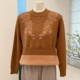 Winter elderly people's velvet thickened knitted sweater pullover loose and warm middle-aged and elderly mother's all-in-one velvet top