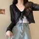 Lace sunscreen cardigan for women, summer thin suspender skirt, blouse, small waistcoat, long sleeves, short shawl jacket