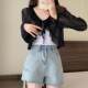 Lace sunscreen cardigan for women, summer thin suspender skirt, blouse, small waistcoat, long sleeves, short shawl jacket