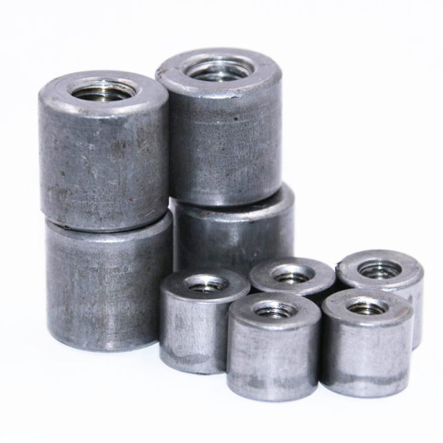 Welded cylindrical nut frame casing iron color can be galvanized special-shaped extended nut round nut M4M5M6M8