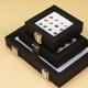 Jewelry display box black patent leather glass with locking transparent gem box diamond diamond noodle nude stone color nude drill box