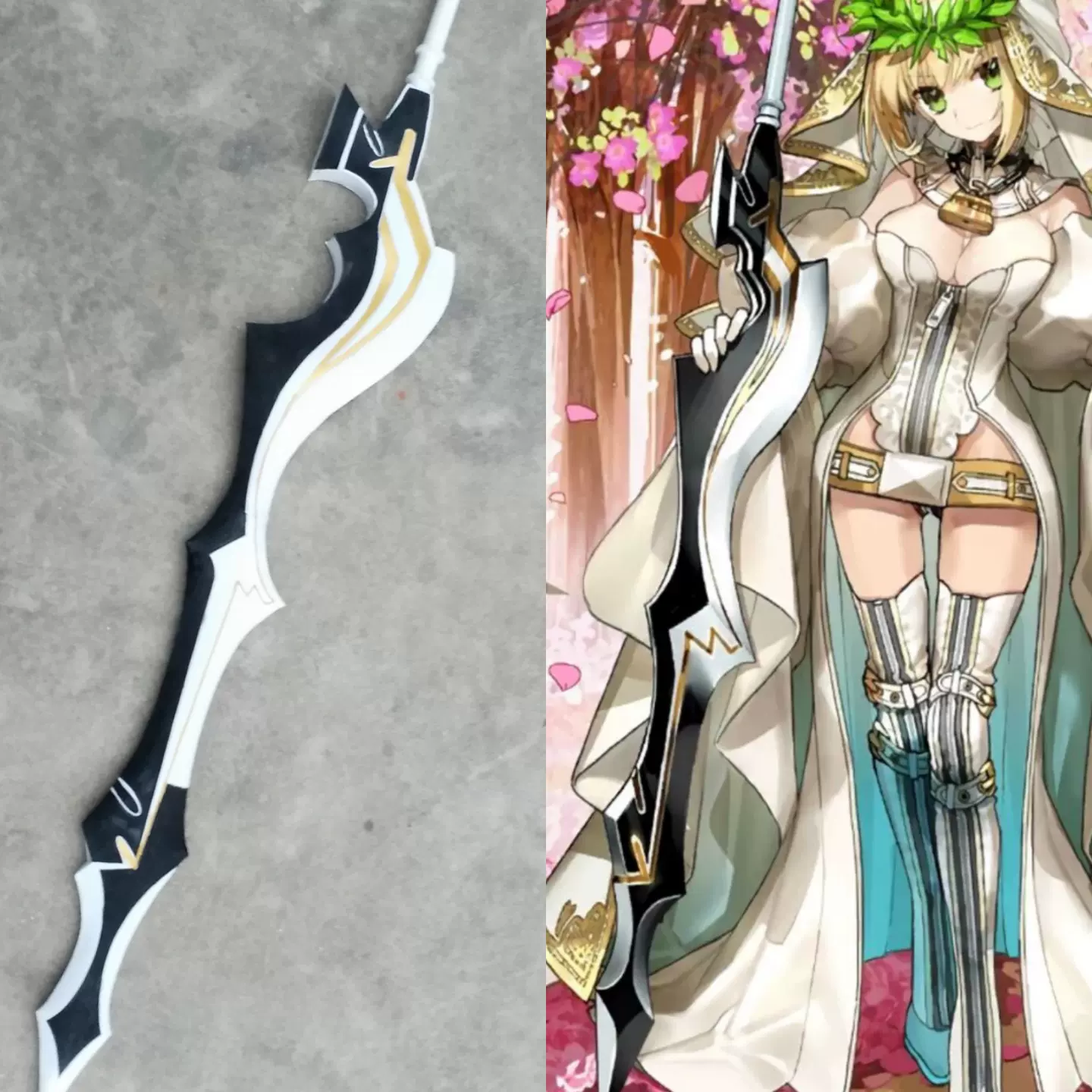 定做原初之火saber红色白色花嫁版尼禄暴君剑武器装备cos