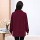 Middle-aged and elderly women's clothing, new fashionable T-shirt, small shirt, spring and autumn top, plus fat, plus size base shirt, 4
