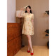 Summer big size new Chinese style dress 2025 summer new cute printed villain improved cheongsam