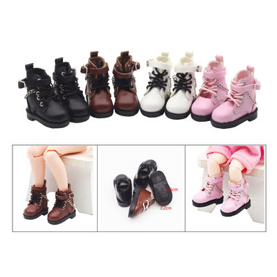 taobao agent Boots, cute footwear, chain, rag doll, belt, 3.2cm