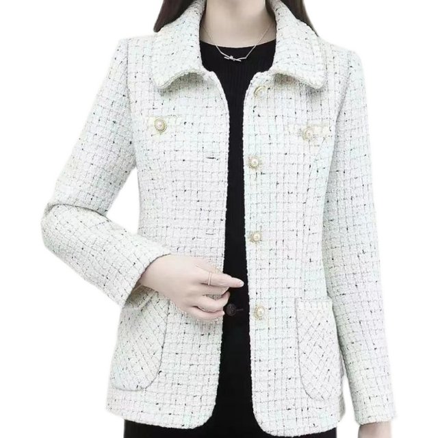 Spring new fashionable mother suit small fragrance jacket Internet celebrity women's spring and autumn slim suit middle-aged fashionable top