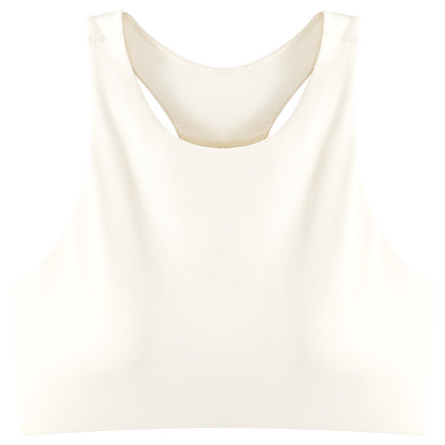 Glino anti-exposure beauty vest style bra big breasts small I-shaped strapless turtle neck sports underwear for women