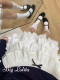 Large size spring sweet lace spliced ​​cake skirt to make you look slim and versatile short skirt skirt fat MM
