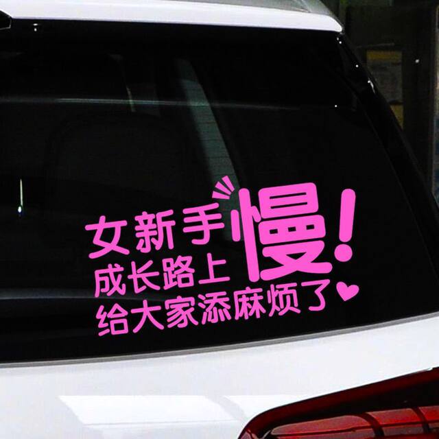 Novice Sticker Internship sticker novice on the road to let female driver car stickers ...