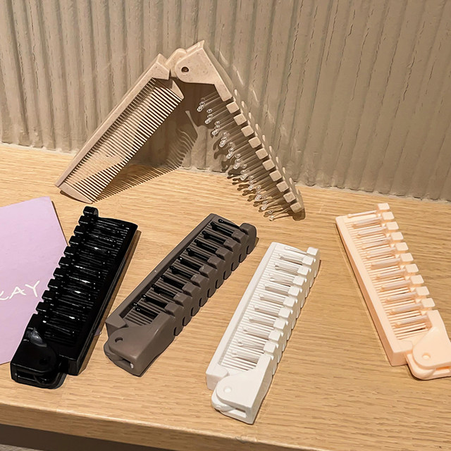 Folding Comb Small 2024 Braided Hair Fine Tooth Bangs Pattern Braided Distribution Line Portable Mini Travel Comb