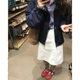 Korean gentle white mid-skirt for women with high waist A-line slim simple commuting versatile mid-skirt