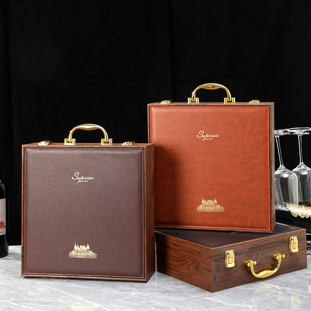 Red Wine Packaging Box Gift Box Two Mounted Wine Glass Photo Inspiration