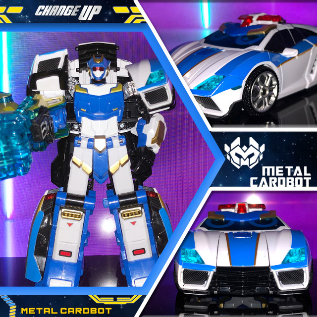 
Dazzling Card Fighter Toy Warrior Transformation Robot Dazzling Blue Lightning Black Iron God of War Super Dazzling Electro-Light King Summoner