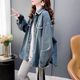 Large size women's fat mm denim thin jacket for women's spring and autumn new Korean loose and versatile design top
