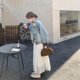 Plaid spliced ​​denim jacket for women in spring and autumn 2025 new Korean popular high-end short jacket tops