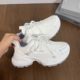 
Pull back women's shoes 2025 autumn and winter new white shoes leather and velvet second cotton dad shoes versatile thick-soled sneakers