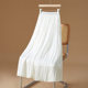 Her pool high waist skirt 2025 spring new women's fashion sweet lady loose waist A -line long skirt
