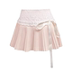 Homemade high -waisted design feel first love girl powder cake skirt exquisite sweet lace stitching lace -up pleated skirt short skirt
