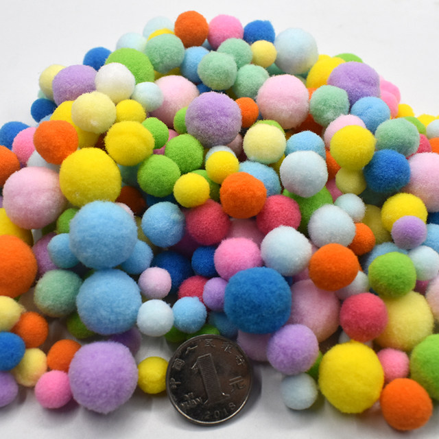 Mixed color wool ball wool ball diy pom pom early education kindergarten art materials colorful cotton ball Christmas handmade accessories