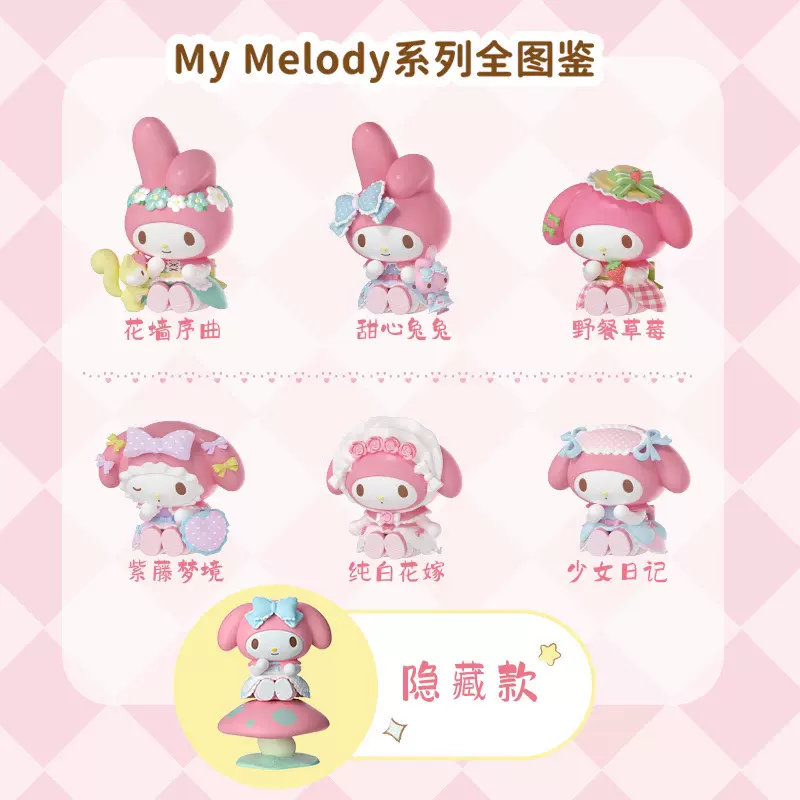 MINISO名创优品MyMelody美乐蒂秘森茶话会盲盒摆件满88包邮- Taobao